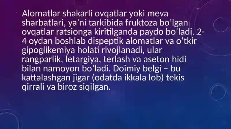 Fruktoza almashinuvining buzilishi 4
