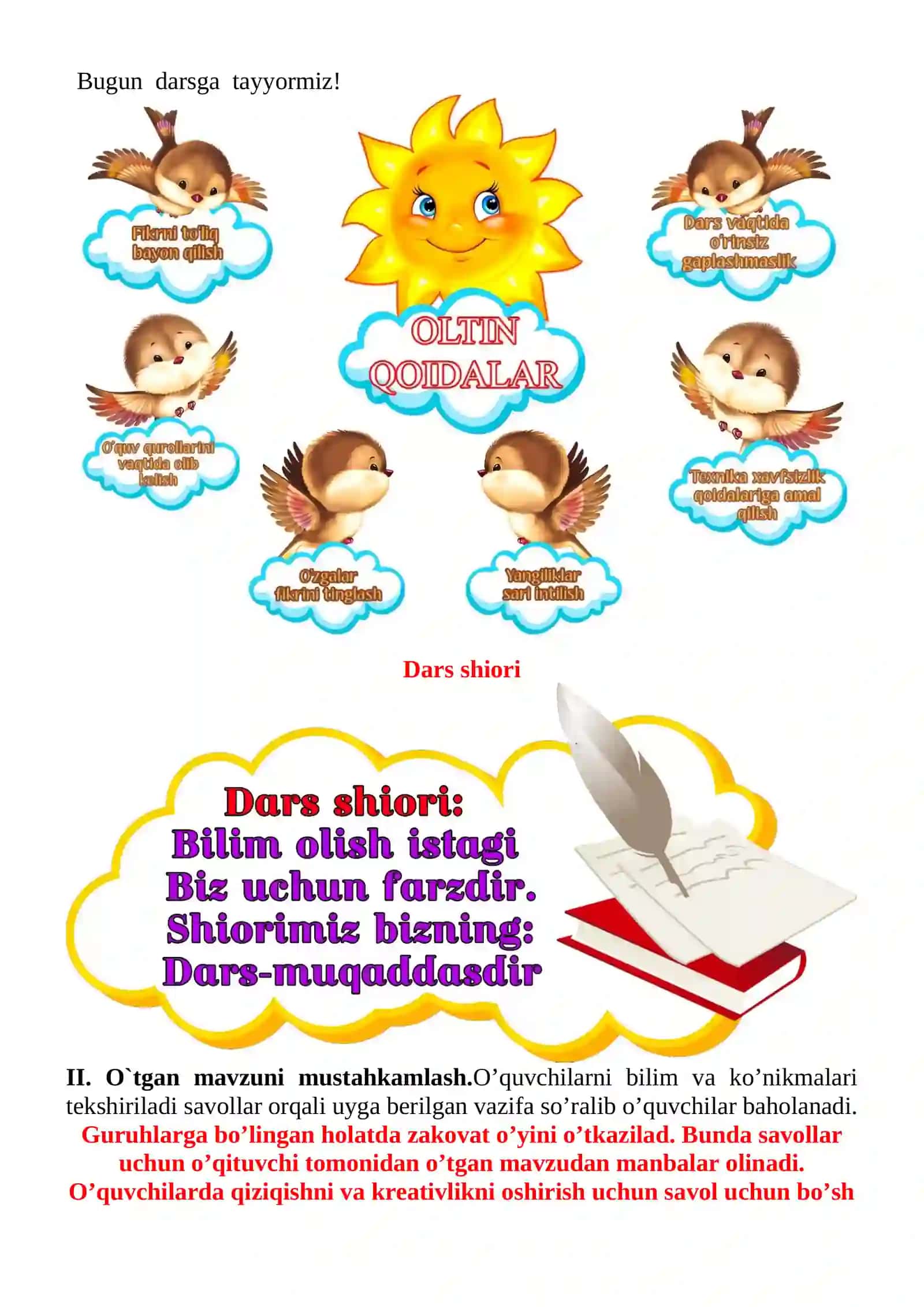 Kitobning qimmati mavzusida 3-sinf O'qish fanidan dars ishlanmasi 4