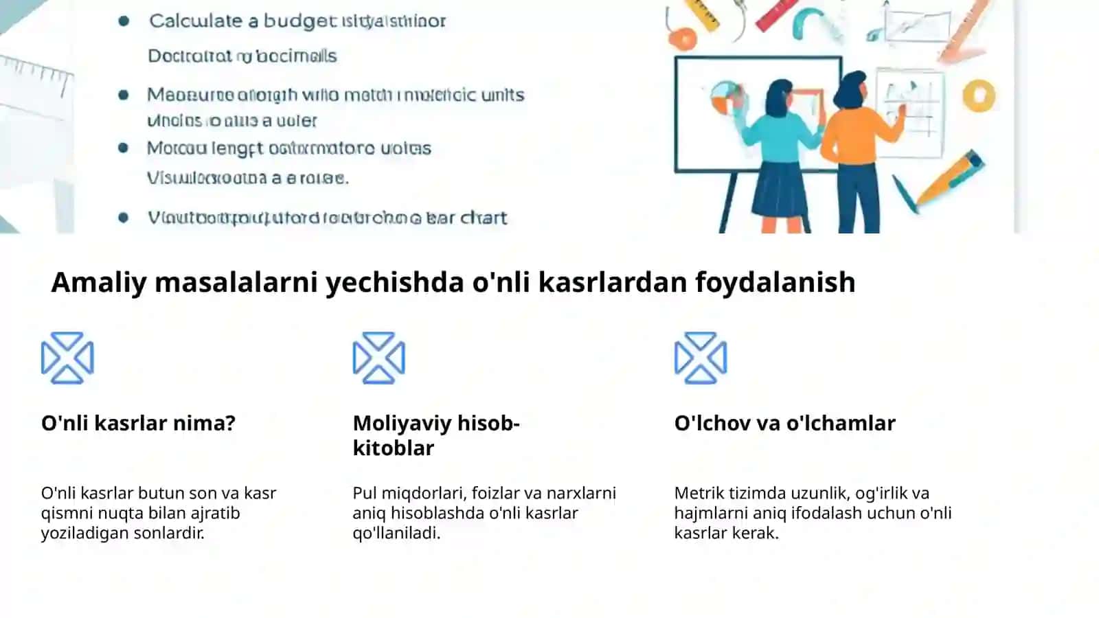 Uzunlikni o'nli ulushlar bilan ifodalash 4