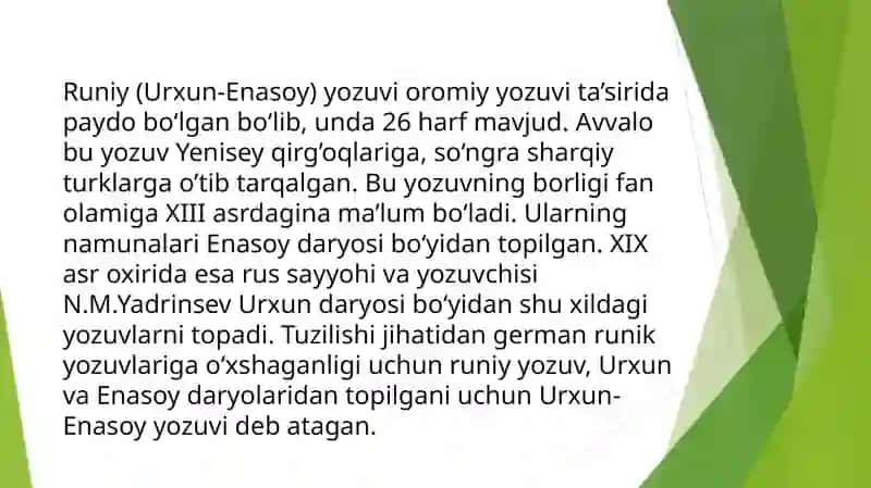 O’zbek tilining taraqqiyot bosqichlari. 4