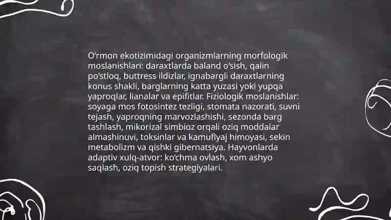 Yashash Muhitlari va Organizmlar 4