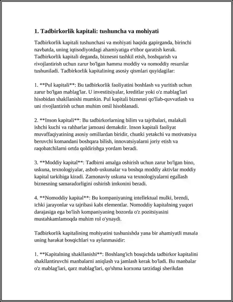 TADBIRKORLIK KAPITALI 4