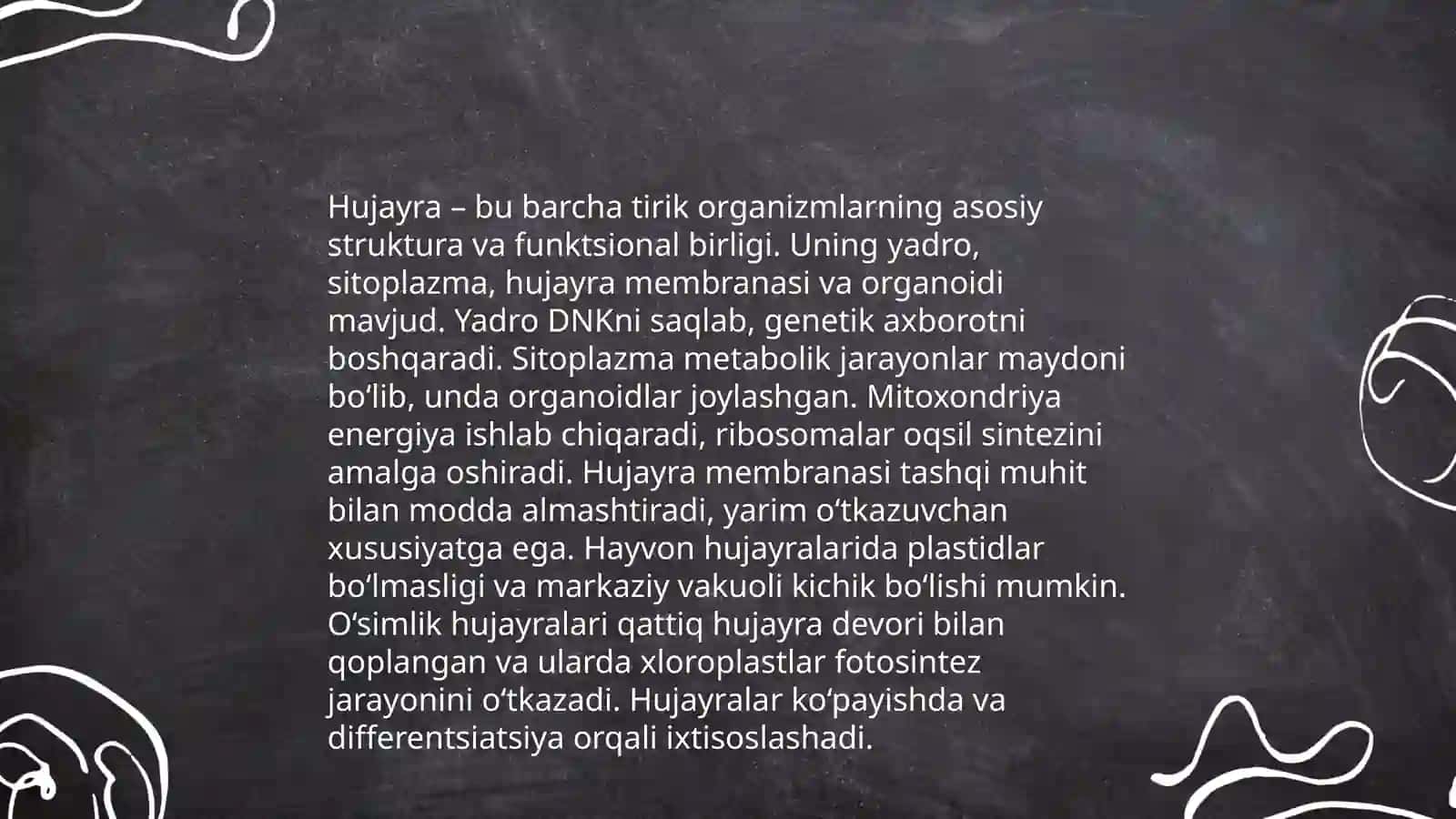 Hujayra biologiyasi 4
