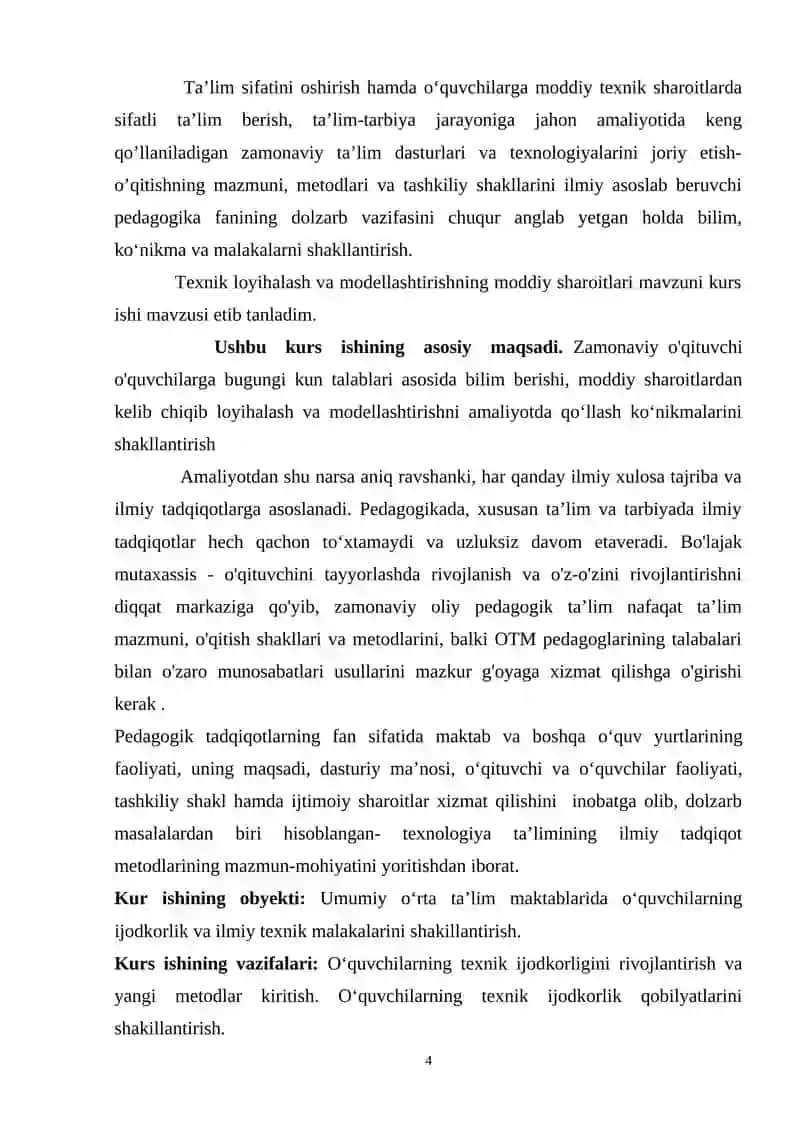Texnik Ijodkorlik Va Dizayn Kurs Ishi 4