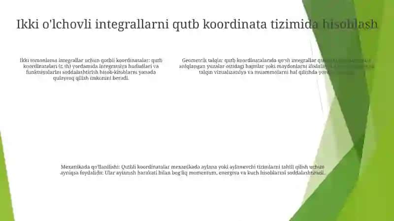 Ikki Karrali Integralda Ozgaruvchilarni Almashtirish 4