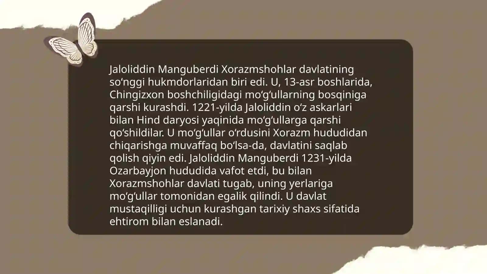 Jaloliddin Manguberdi- Vatan himoyachisi 4