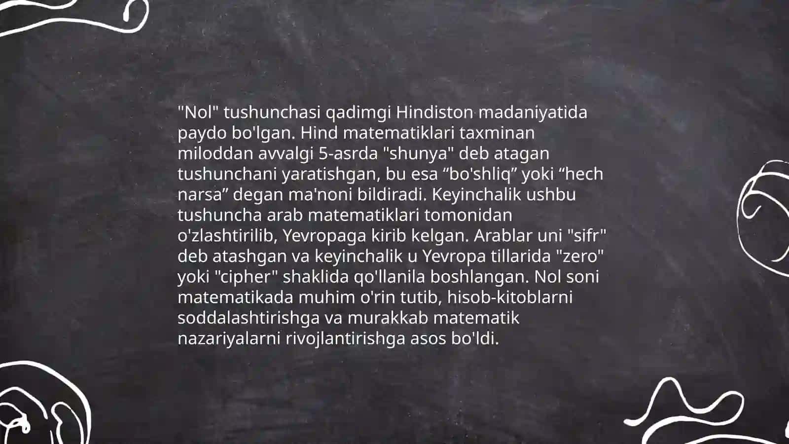 Noldan oldingi tushunchalar 4