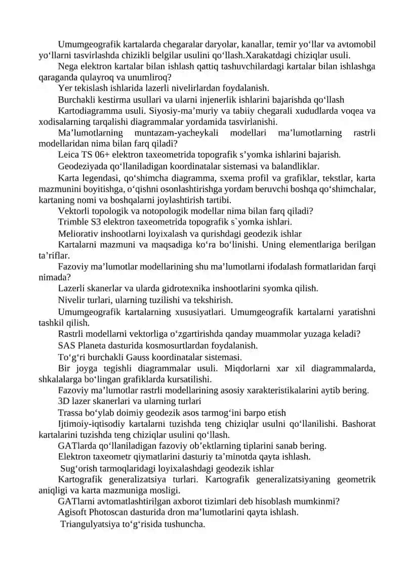 Topografik-geodezik qidiriv ishlari 4