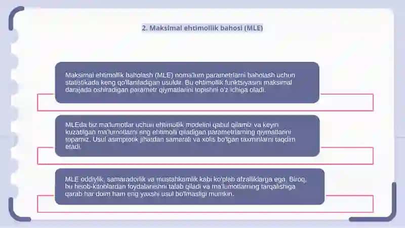 Noma'lum parametrlarni baholash usullari 4