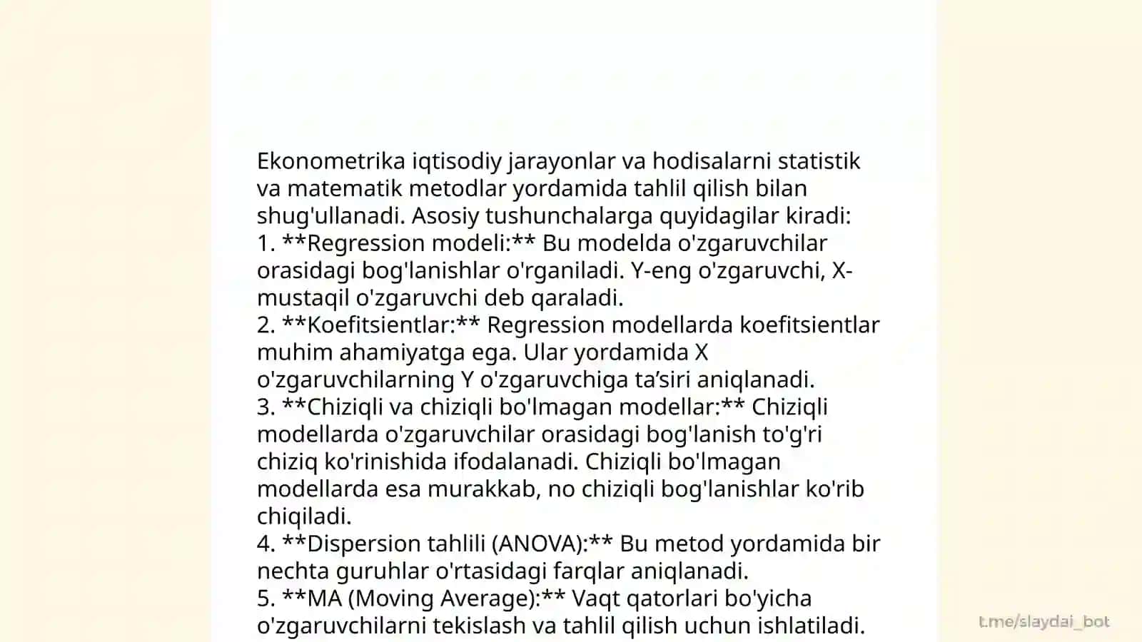 Ekonometrika fani tarixi 4