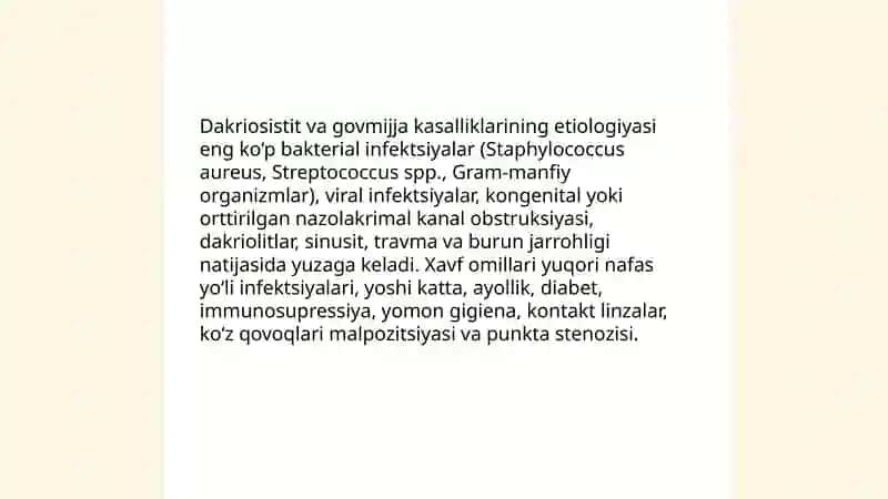 Dakriosistit va Govmijja kasalligi 4