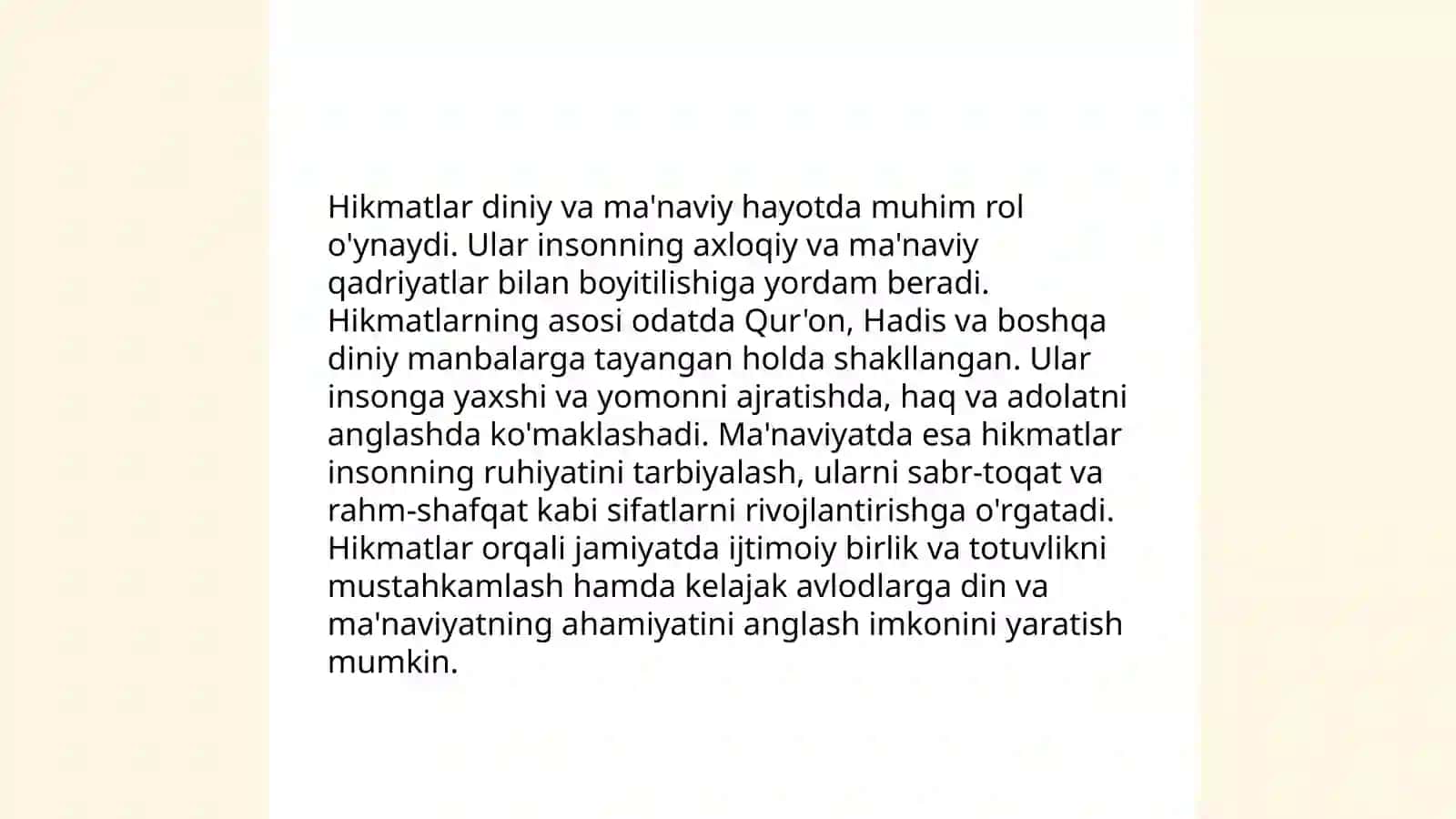 Ahmad Yassaviy hikmatlari matni ustida ishlash 4