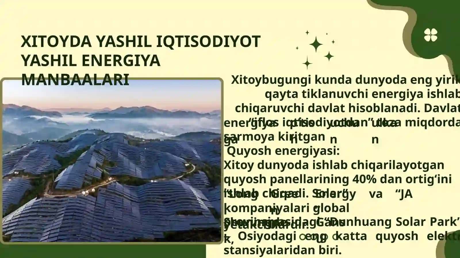 Xitoy davlati yashil iqtisodiyoti 4