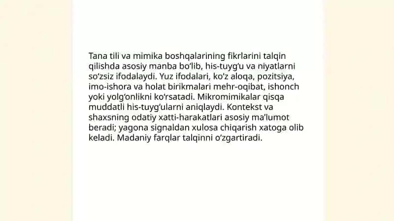 Boshqalarning fikrlarini talqin qilish 4