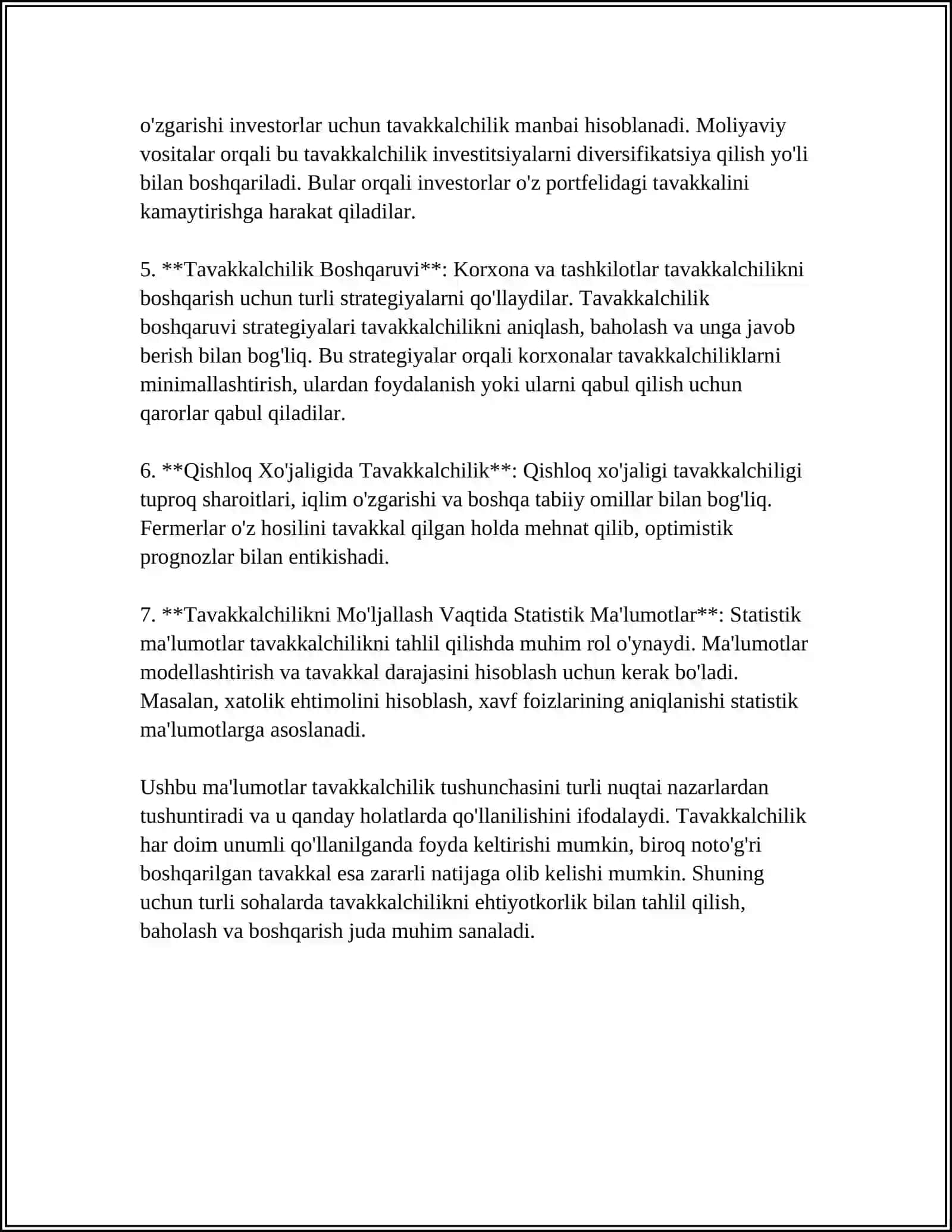 TAVVAKALCHILIK VA UNING MOHIYATI 4