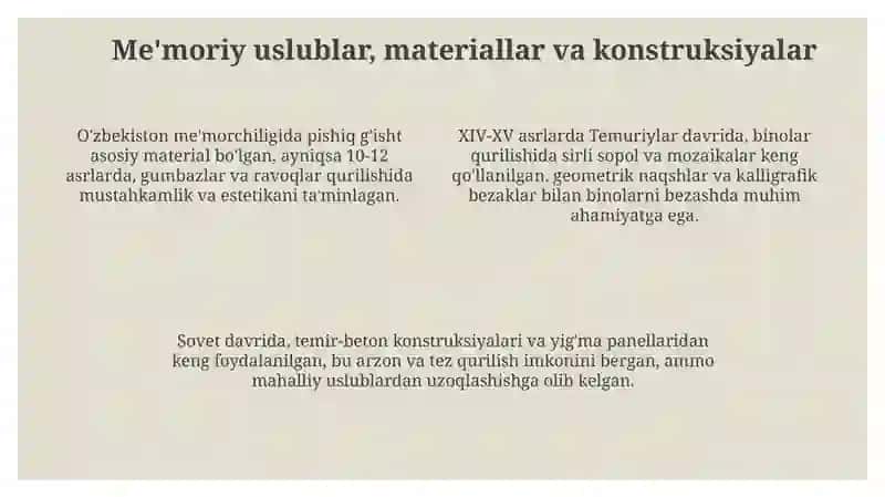 Oʻzbekiston arxitekturasi 4