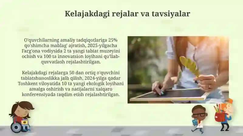 Tabiatga oid ishlarini hisobotining ahamiyati 4