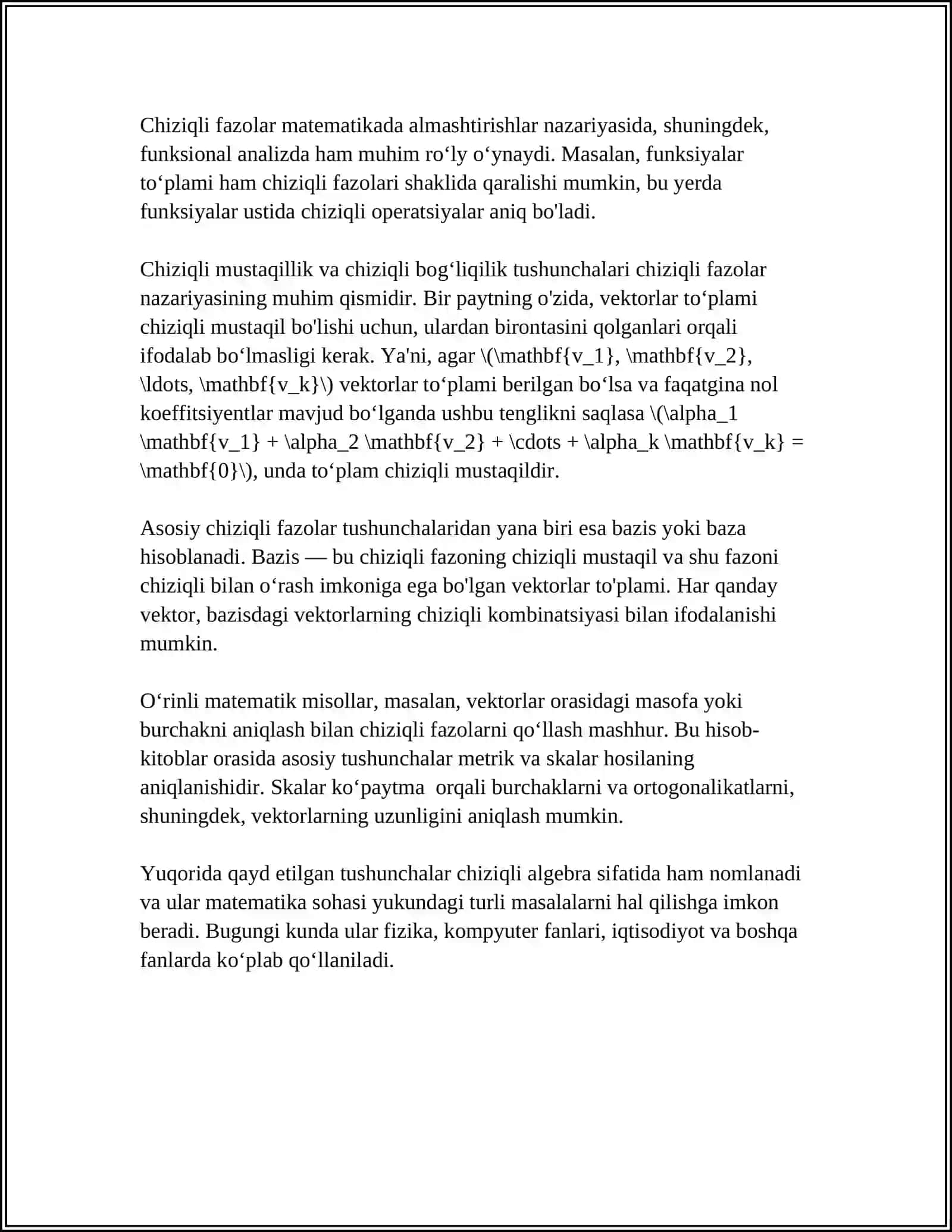 CHIZIQLI FAZO 4