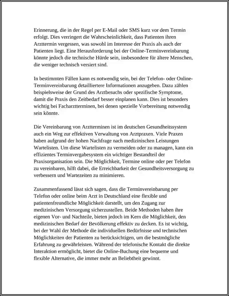 Terminvereinbarung beim Arzt 4