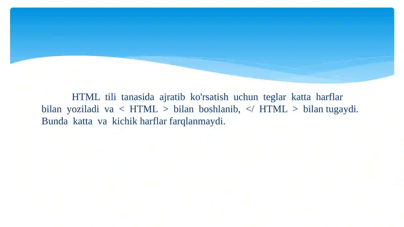 HTML DASTURLASH TILI 4