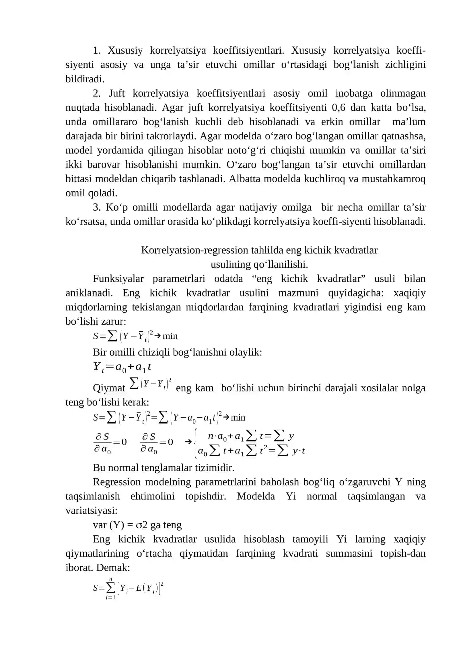 Juft va Ko‘p Omilli Korrelyatsion - Regression Taxlil 4