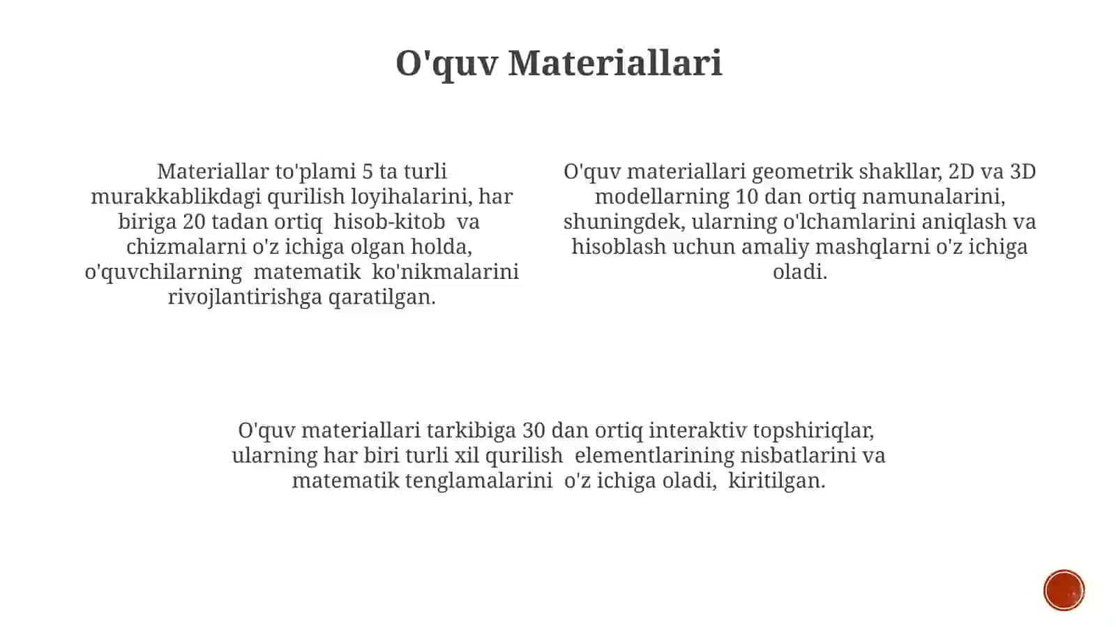 Qurish va konstruksiyalash, matematika 4
