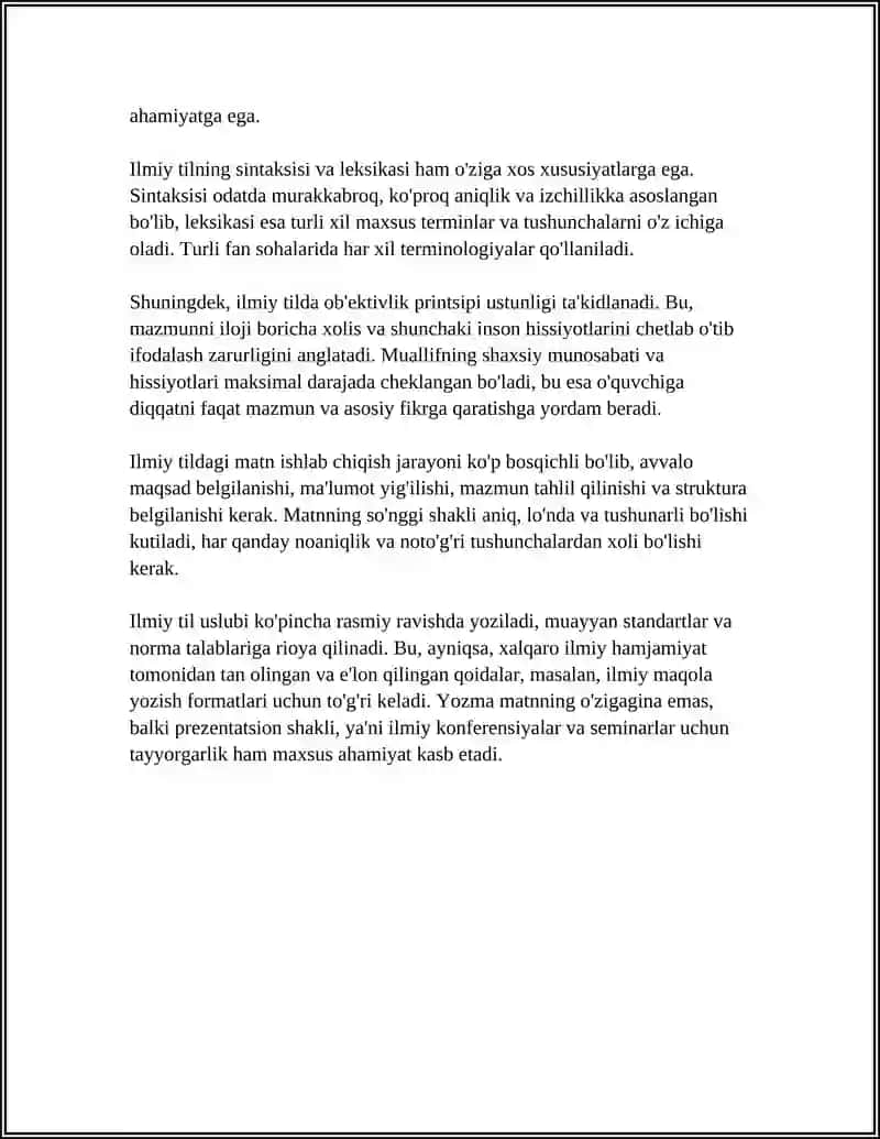 ILMIY TIL USLUBI VA UNING TIL XUSUSIYATLARI 4