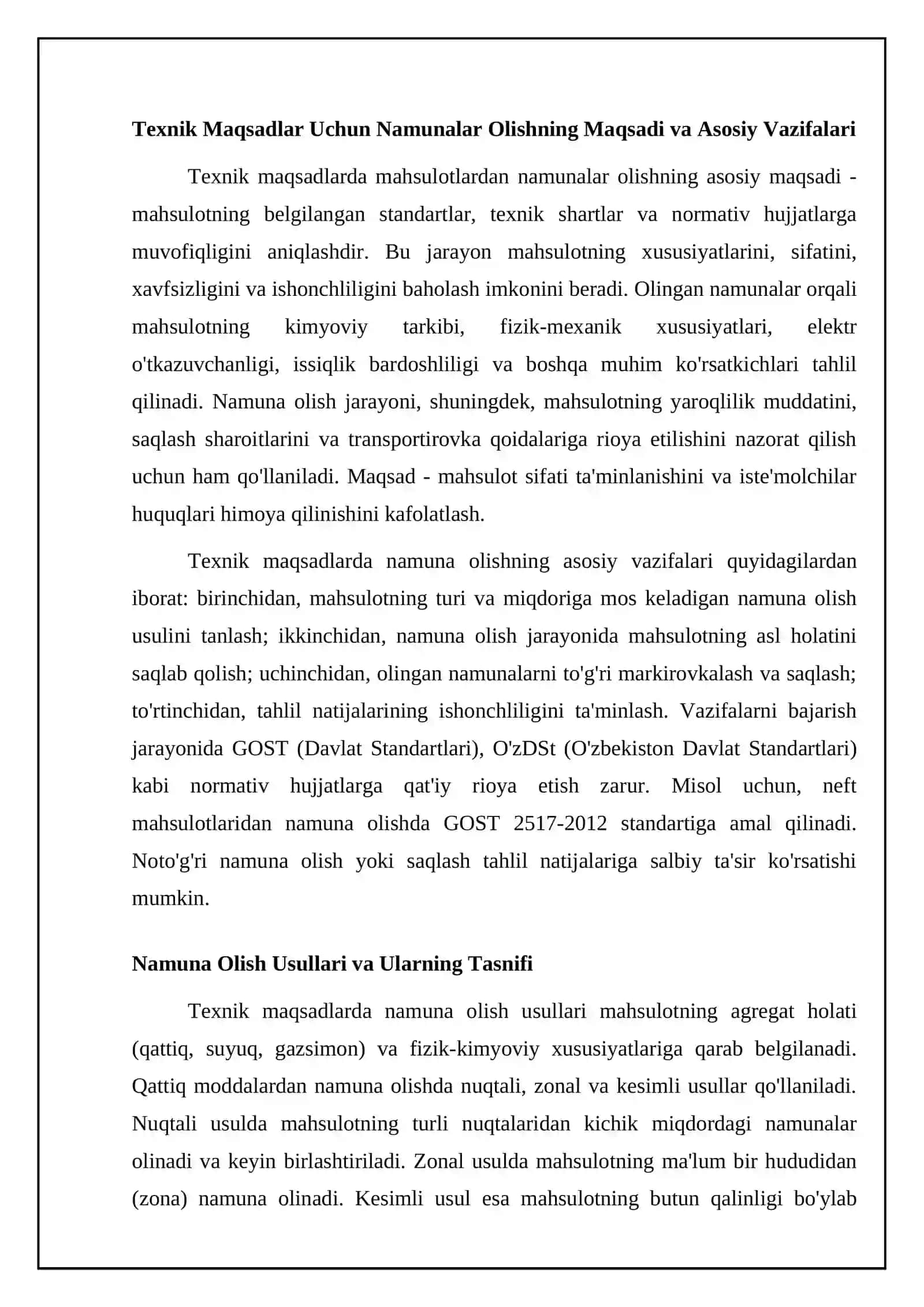 Namunalardan namunalar olish 4