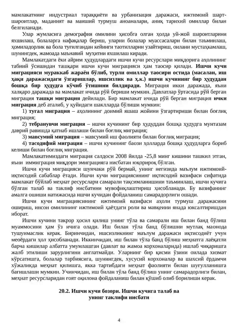Ишчи кучи ва унинг хусусиятлари 4