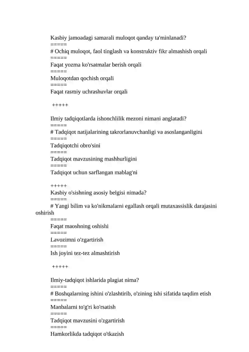 Akademik ko’nikmalar va kasbiy kompetentlik 4