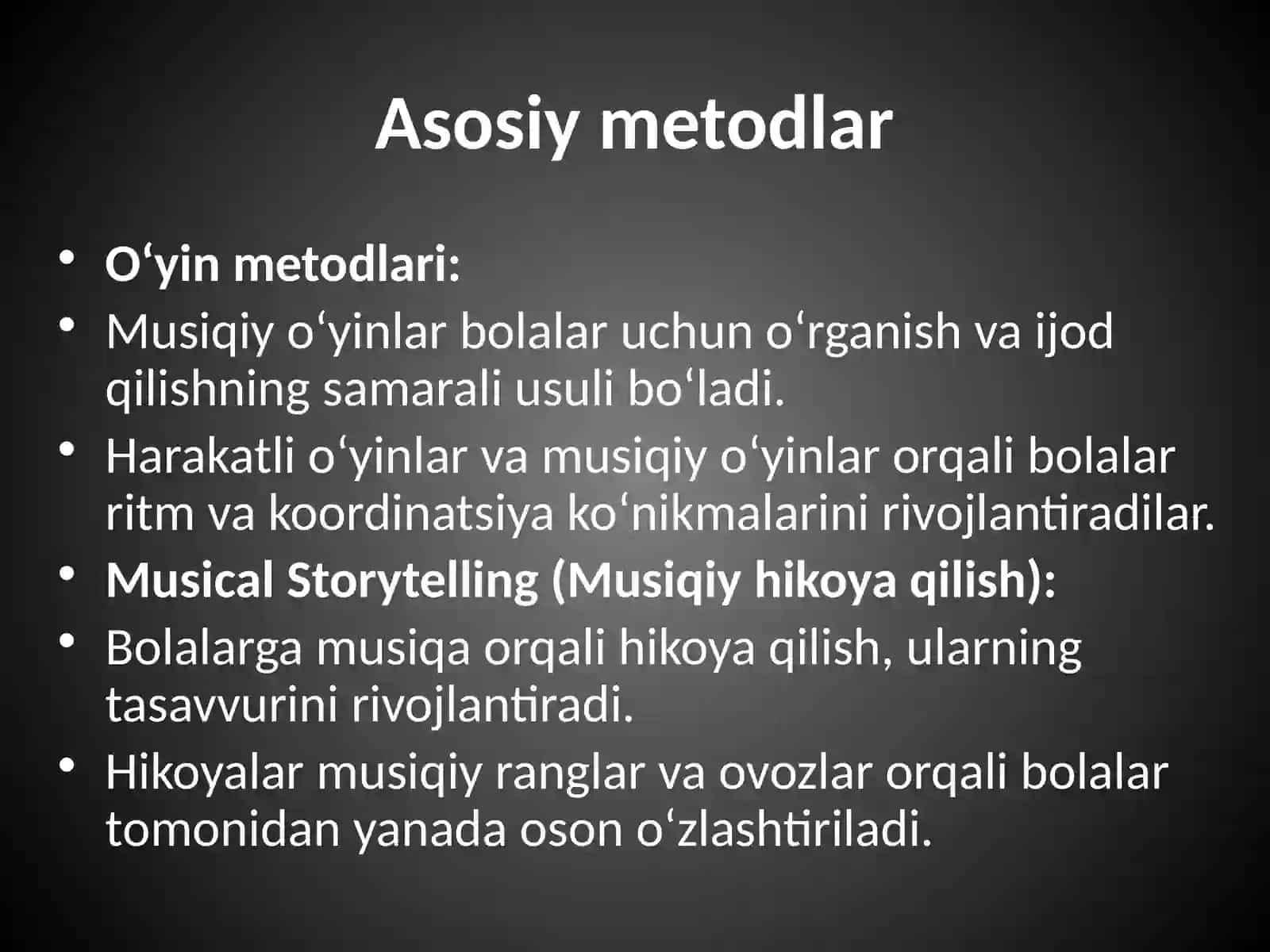 Bolalar musiqiy ta'limi metodikasi 4