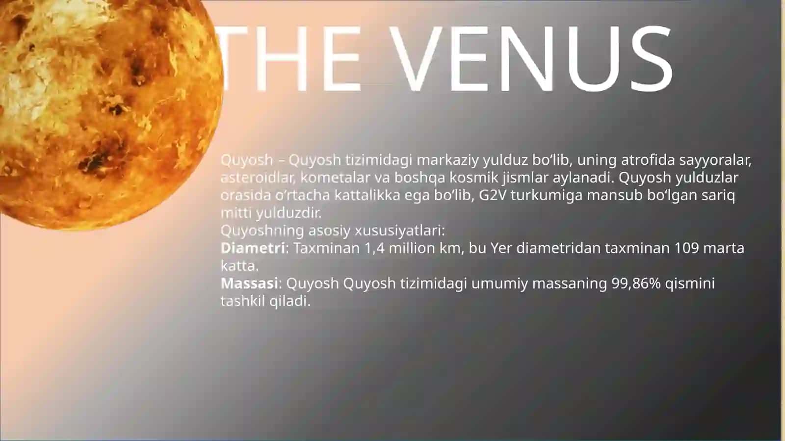 Quyosh sistemasi haqida 3d animatsiyali prezentatsiya 4
