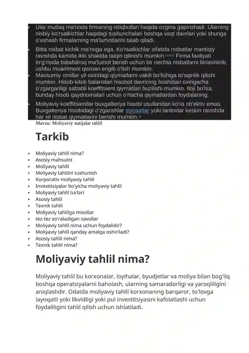 Moliyaviy tahlil 4