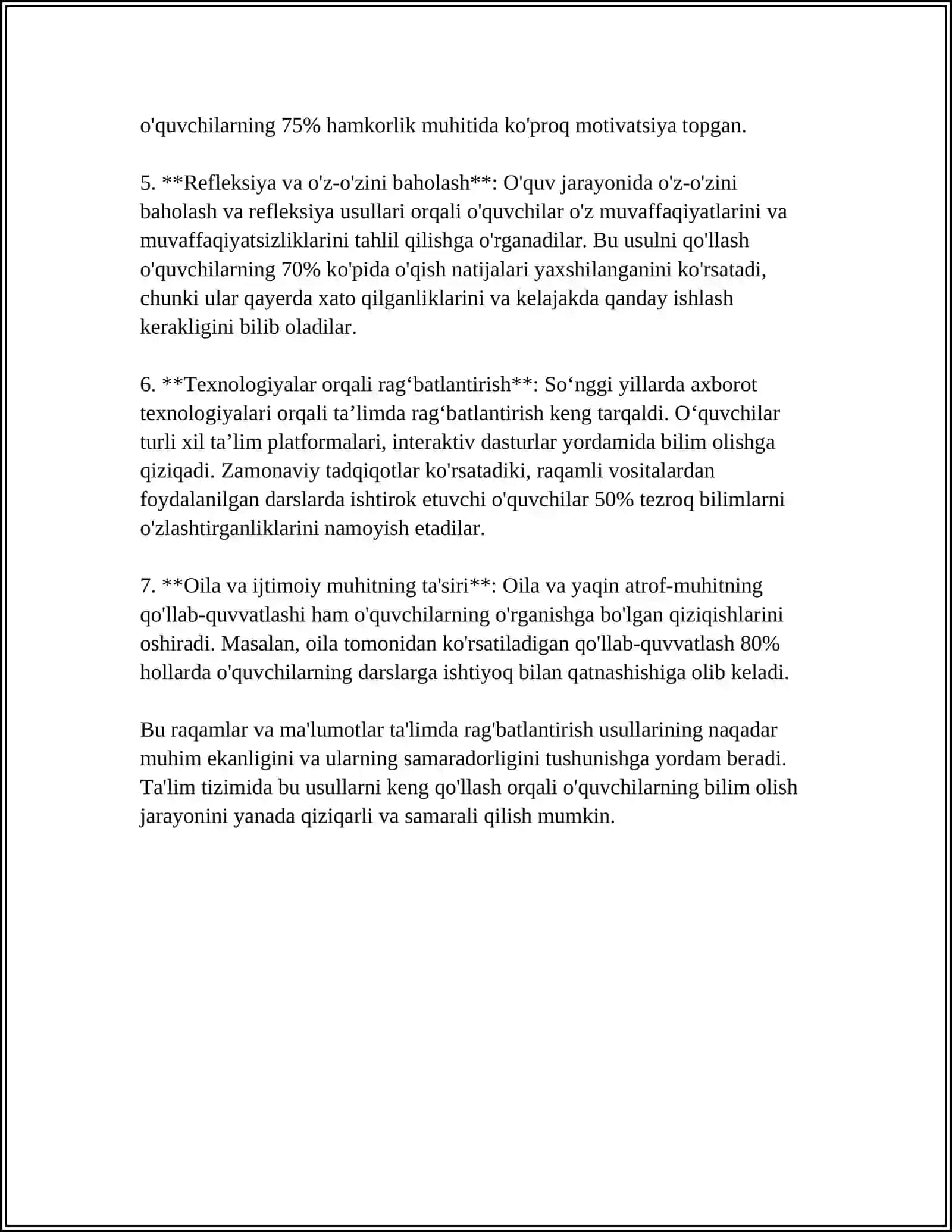 DARSDA O'QUVCHILAR FAOLLIGINI OSHIRISHNING ASOSIY MOTIVLARI 4