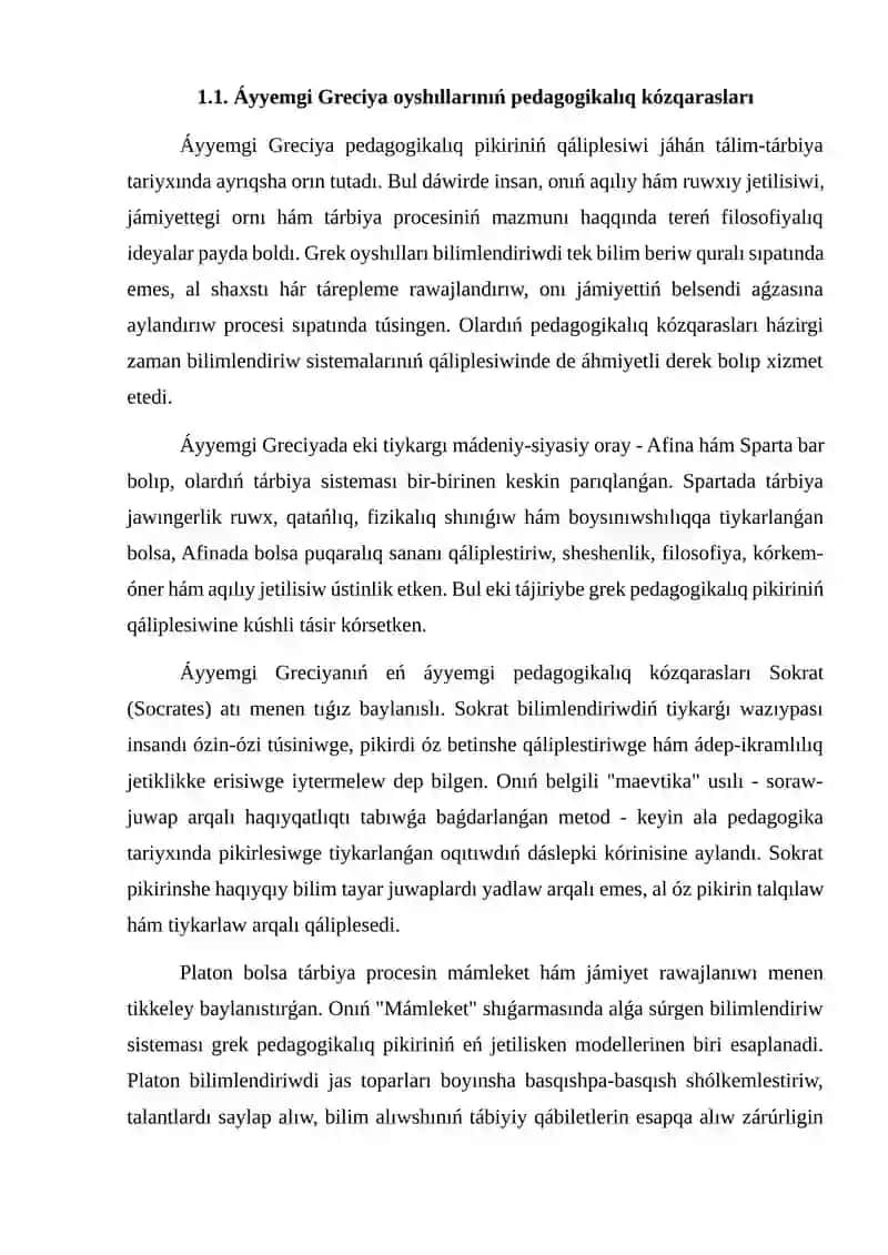 BATÍS OYShÍLLARÍNÍŃ PEDAGOGIKALÍQ QARAWLARÍ 4