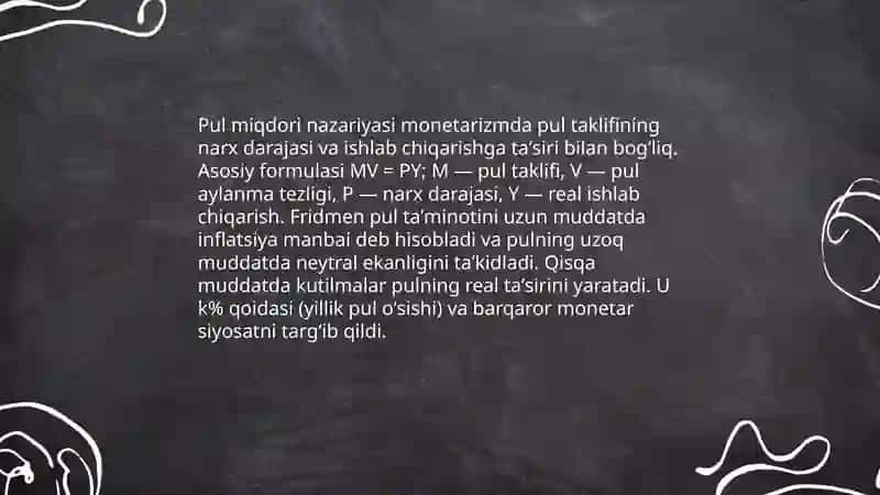 Fridmenning monetar maktabi 4