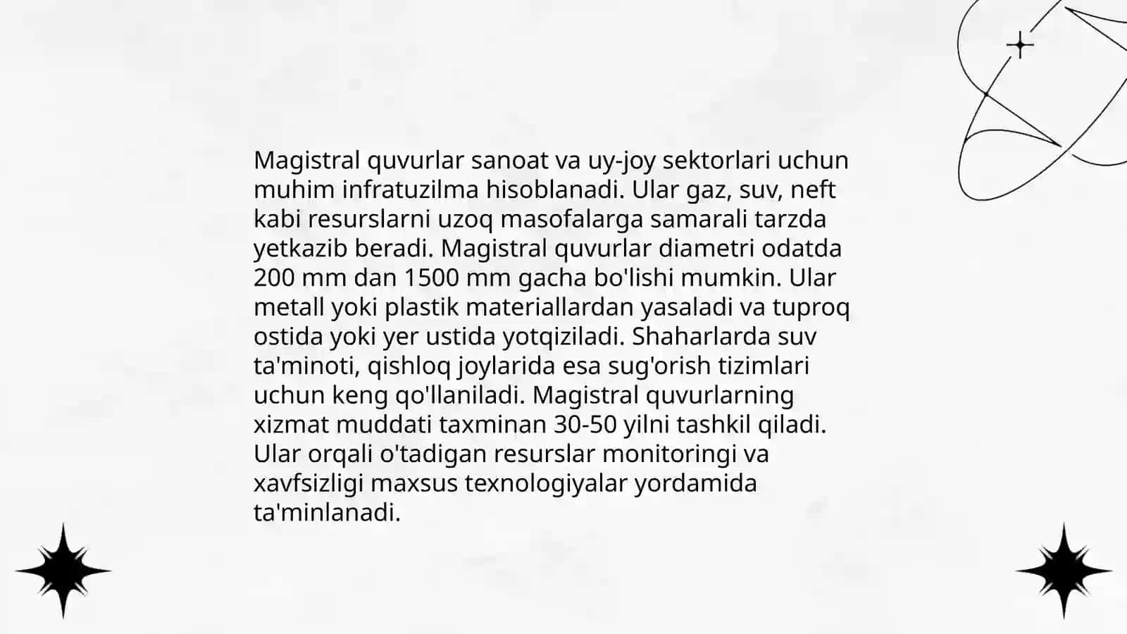 Magistral quvirlarni tasnifi 4