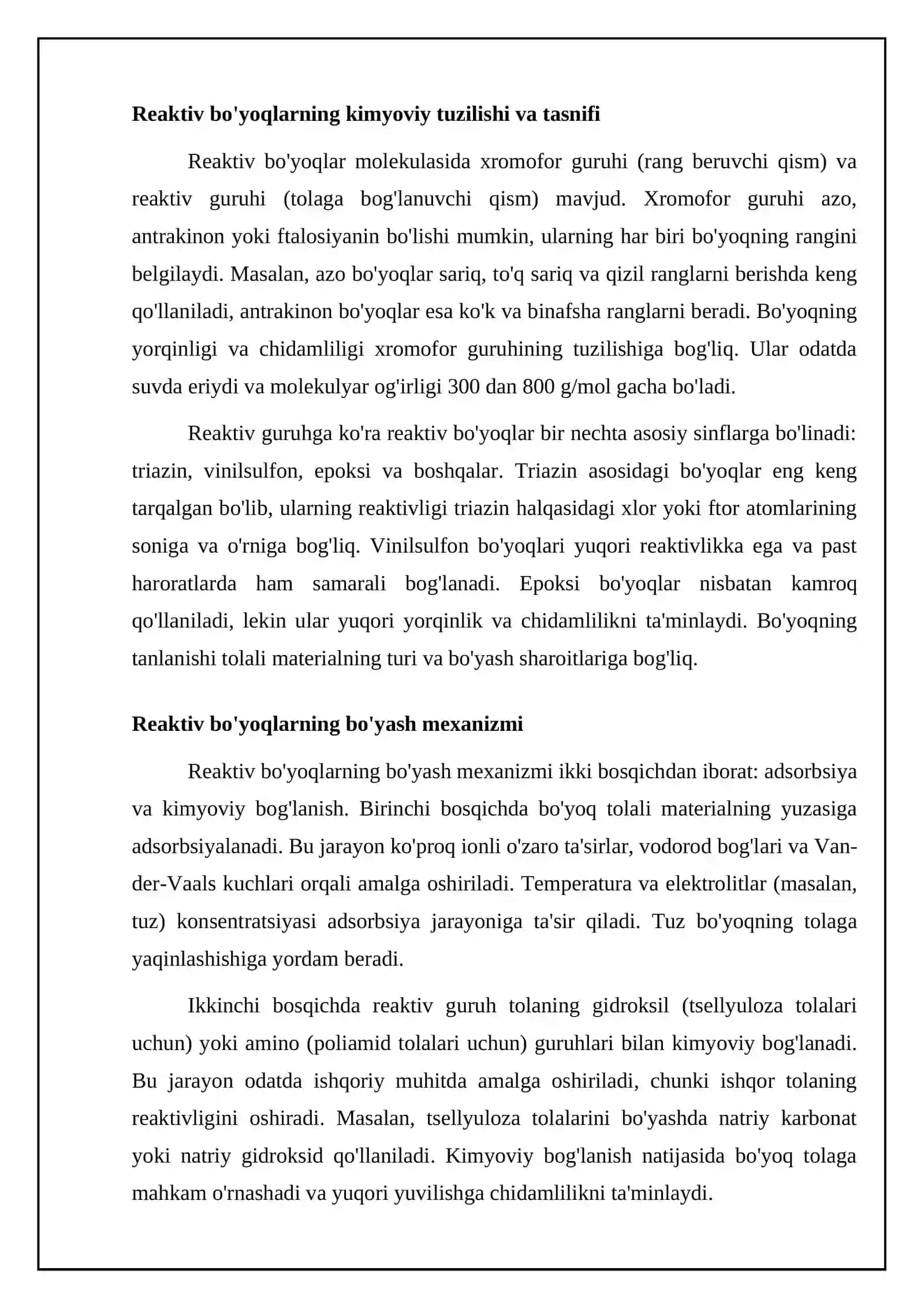 Aktiv boʻyovchi moddalar bilan boʻyash 4