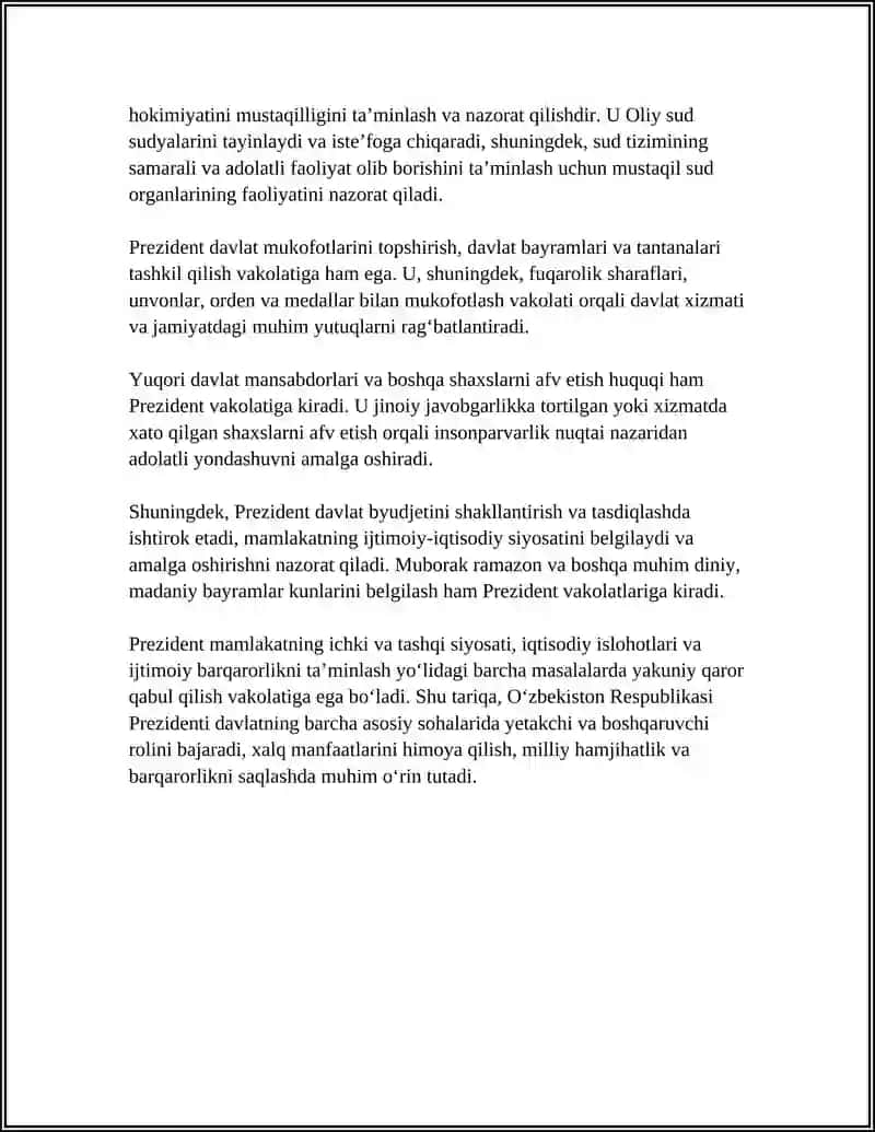O‘ZBEKISTON RESPUBLIKASI PREZIDENTI 4