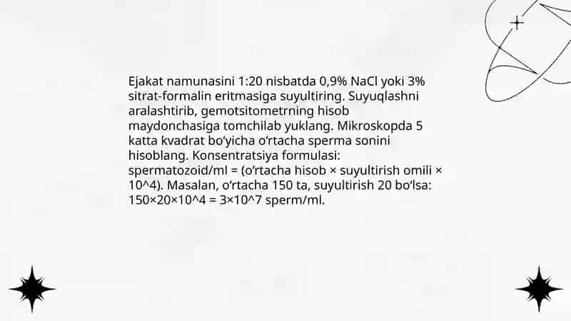 Hayvonlarning uruĝ sifatini mikroskopik tekshiruvi 4