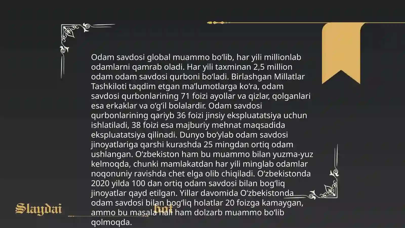 Odam savdosi muammolari 4
