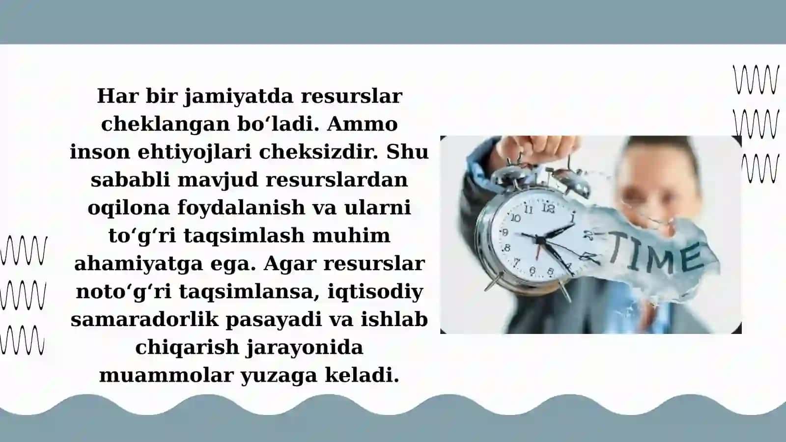 Vaqt bo‘yicha resurslarni taqsimlash 4