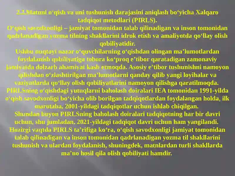 PIRLS tadqiqotlari 4