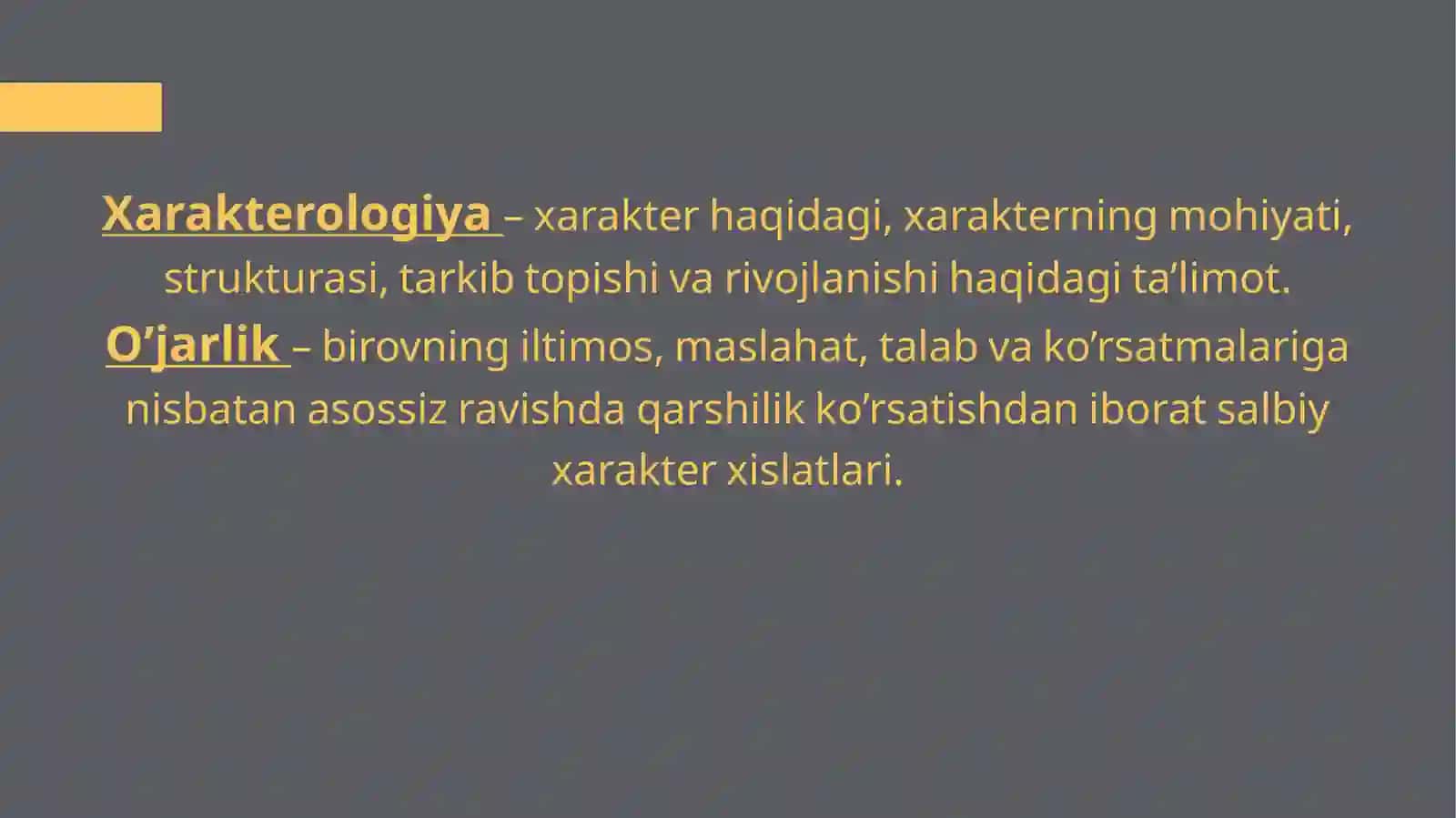 Xarakter va uning inson hayotidagi o'rni 4