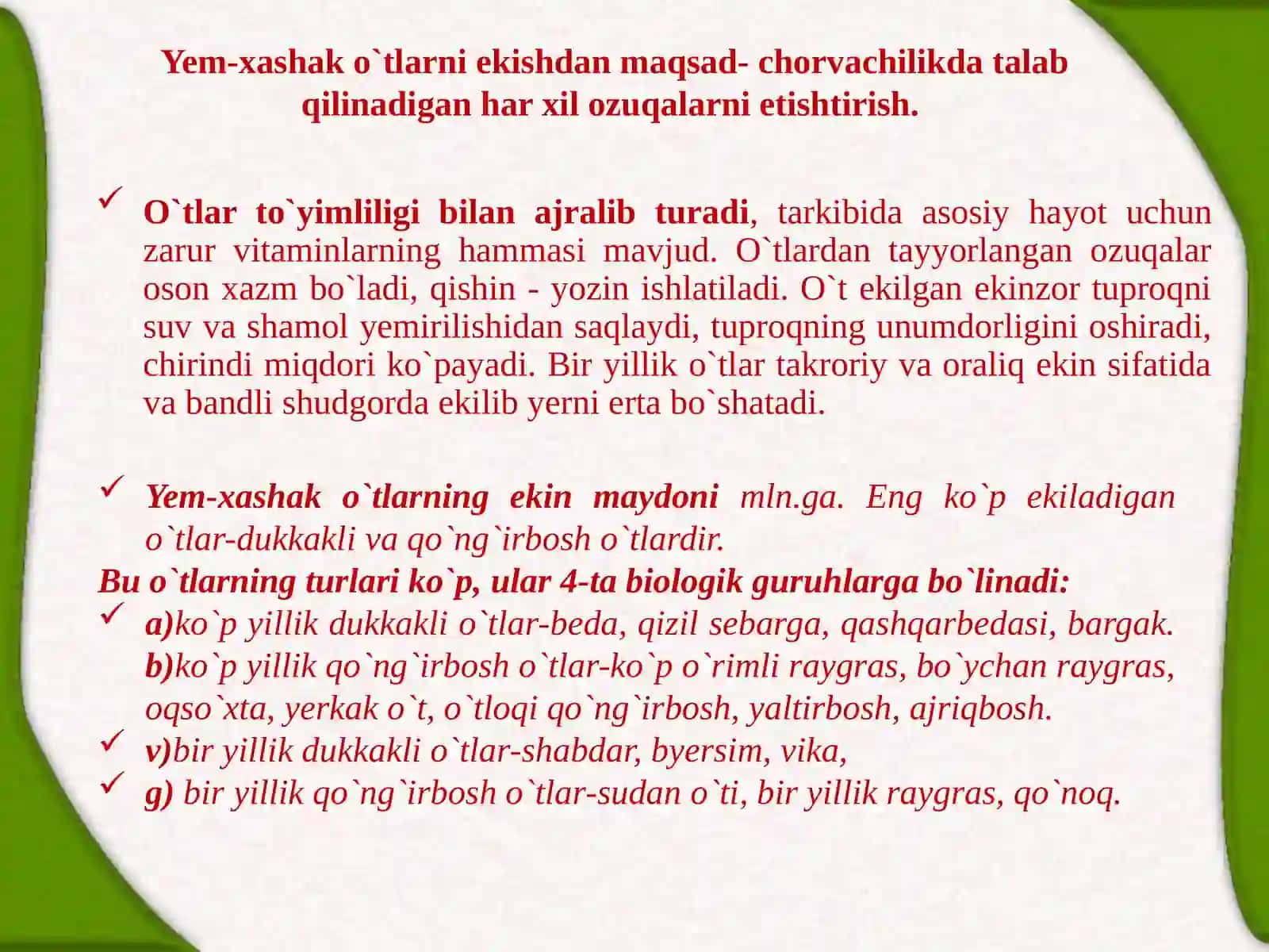 Yem-xashak ekinlari biokimyosi 4