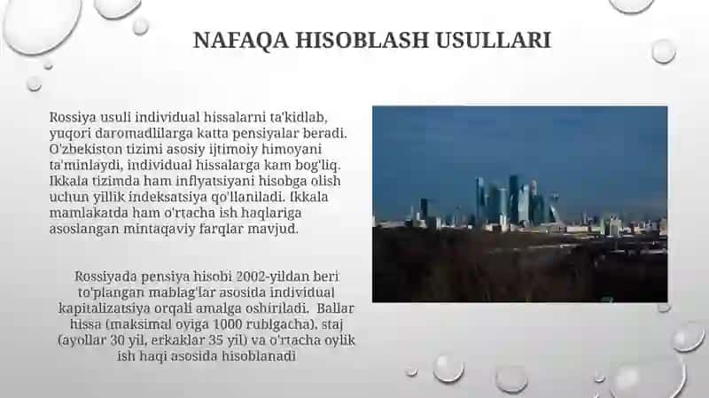Rossiya va Oʻzbekiston pensiya tizimlari haqida 4