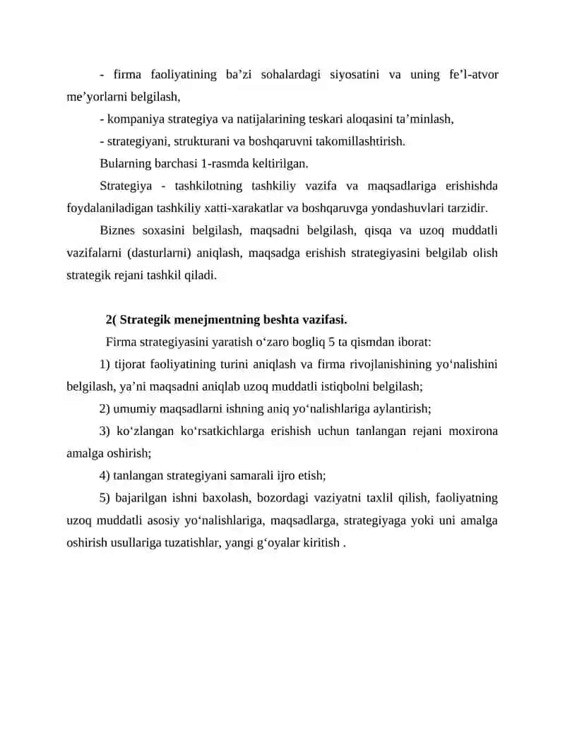 Kompaniya strategiyasini boshqarish 4