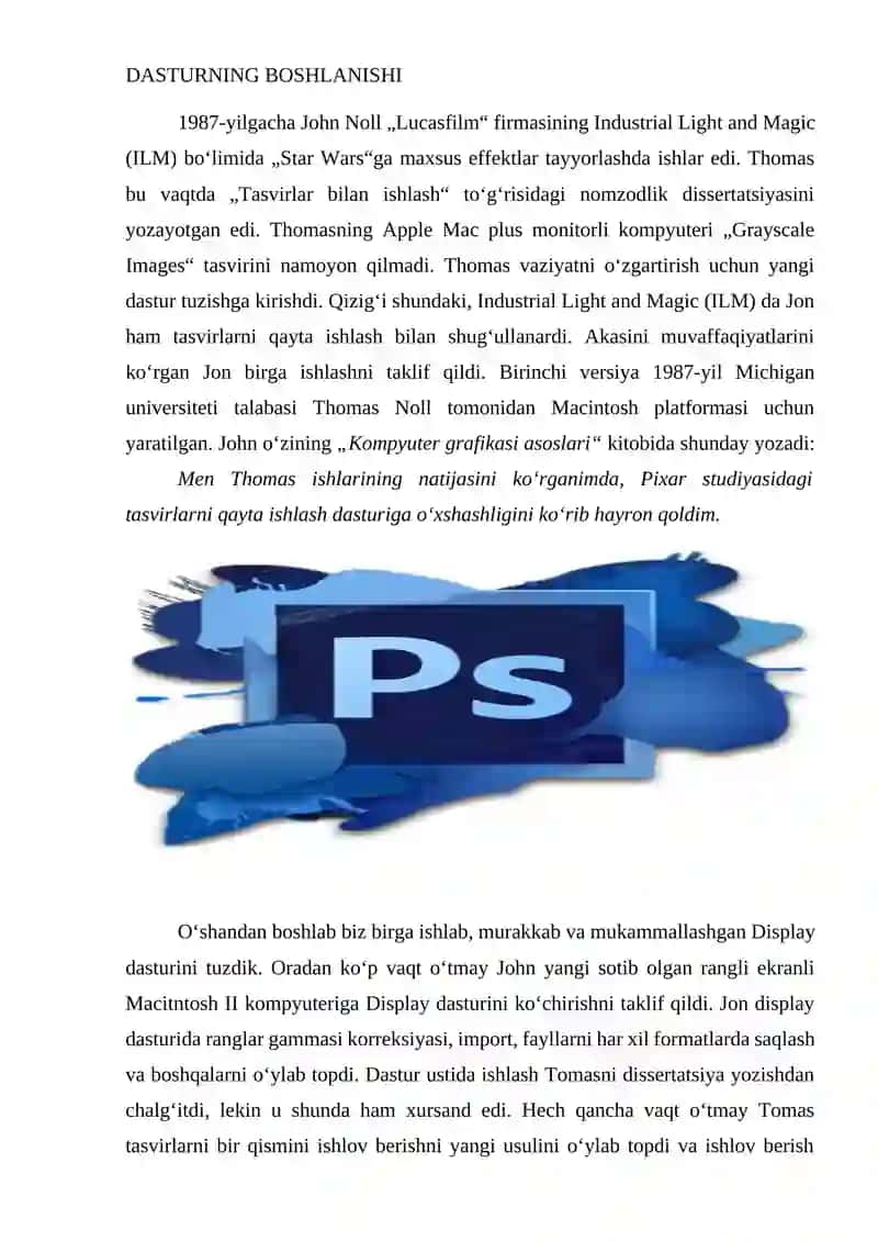 ADOBE PHOTOSHOP DASTURI VA ISHLASH PRINSIPI 4