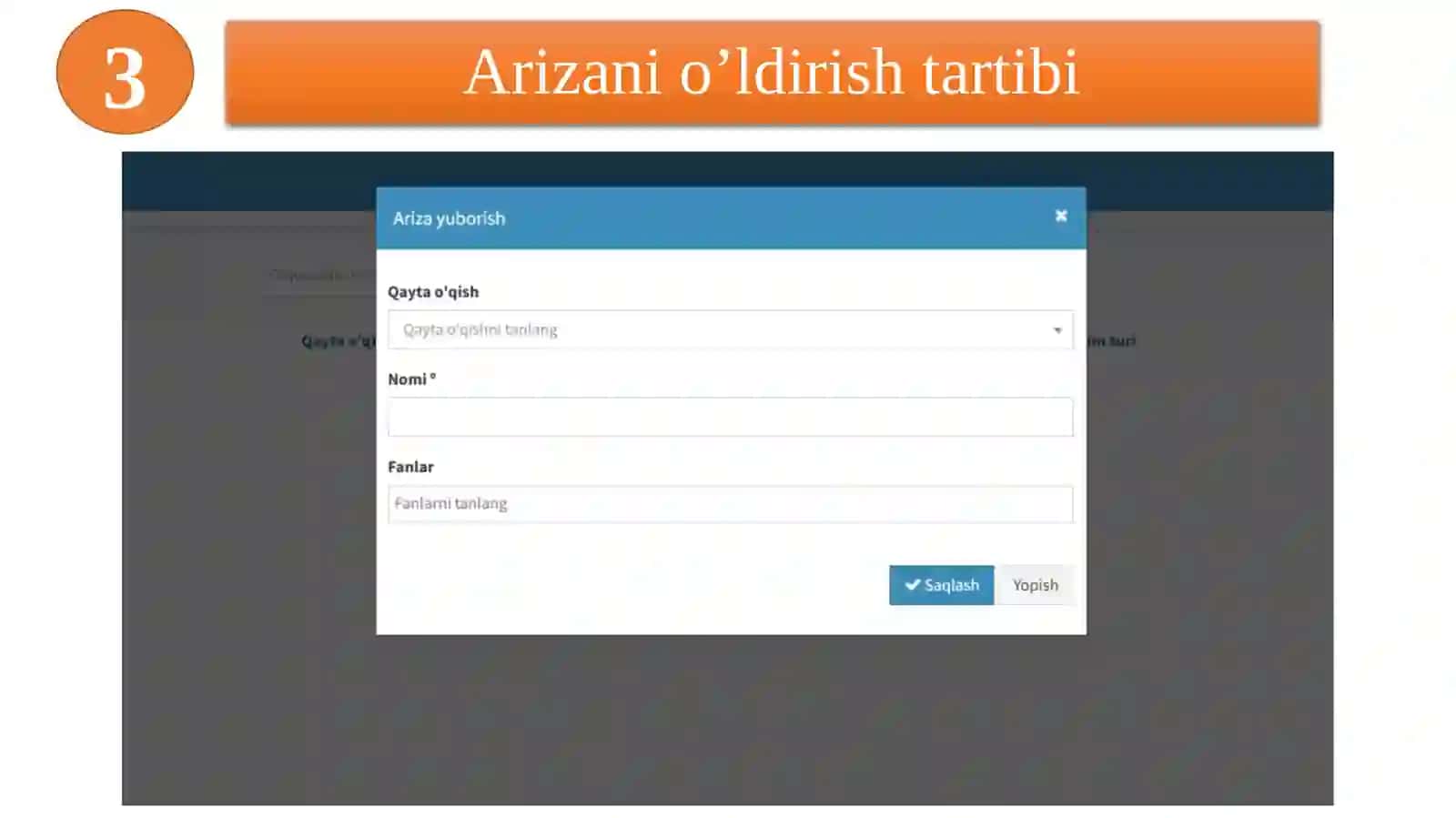 QAYTA O’QISHGA ARIZA TOPSHIRISH 4