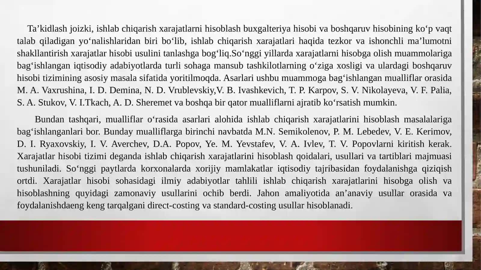 Xarajatlarni hisobga olishtirish tizimi 4